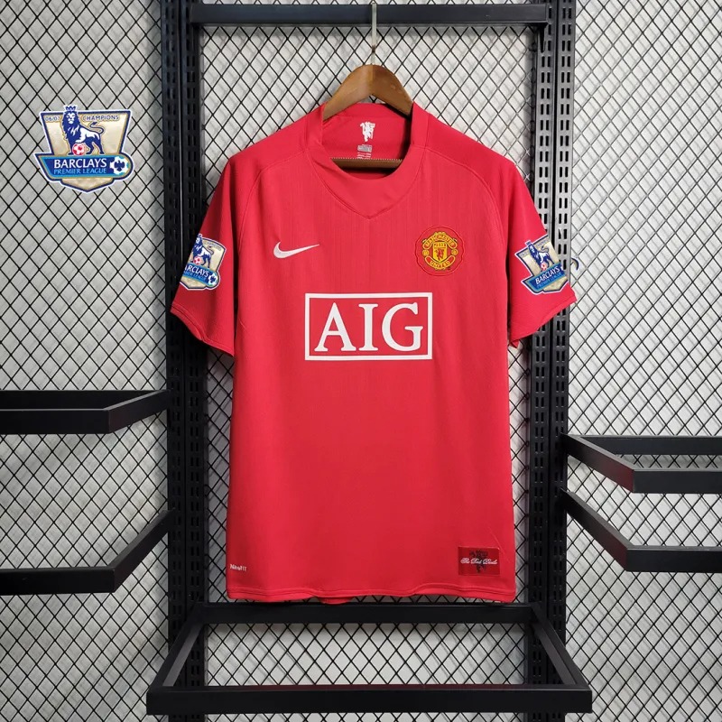 Ronaldo #7 Manchester United Retro Home Football Jersey Shirt 2007/08 - U-jersey
