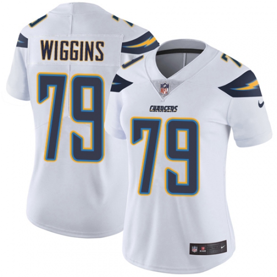Women's Nike Los Angeles Chargers #79 Kenny Wiggins White Vapor Untouchable Limited Player NFL Jersey - Ujersey