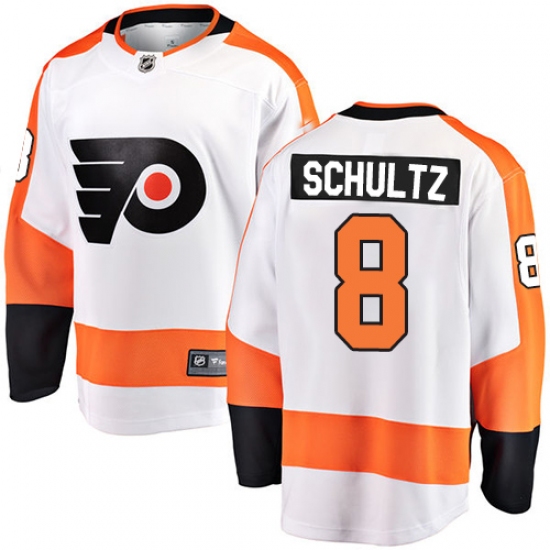 Youth Philadelphia Flyers #8 Dave Schultz Fanatics Branded White Away Breakaway NHL Jersey - Ujersey