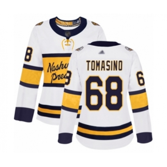 Women's Nashville Predators #68 Philip Tomasino Authentic White 2020 Winter Classic Hockey Jersey - Ujersey
