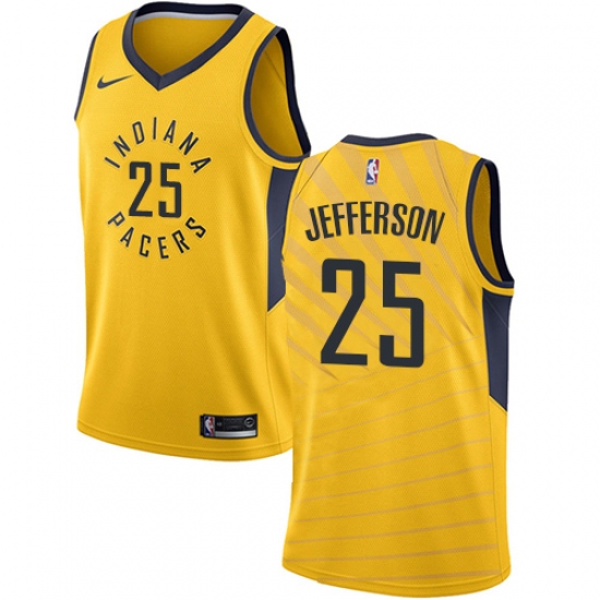 Women's Nike Indiana Pacers #25 Al Jefferson Swingman Gold NBA Jersey Statement Edition