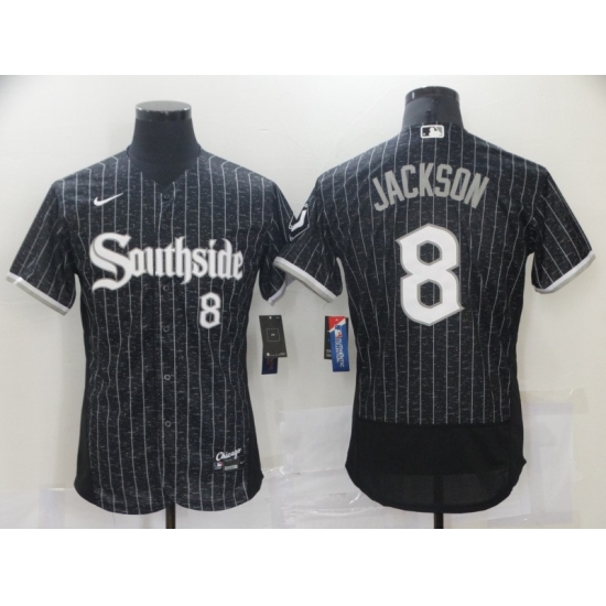 Men's Nike Chicago White Sox #8 Bo Jackson Black City Alternate Stitched Baseball Jersey - Ujersey