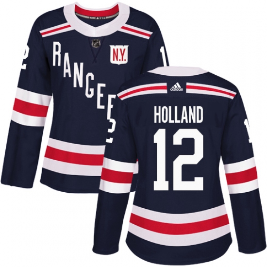 Women's Adidas New York Rangers #12 Peter Holland Authentic Navy Blue 2018 Winter Classic NHL Jersey - Ujersey