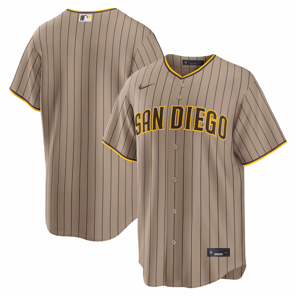 Men's San Diego Padres Nike Sand Alternate Replica Jersey - Vujersey Los Angeles Rams