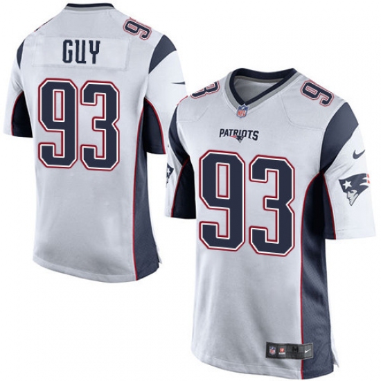Men's Nike New England Patriots #93 Lawrence Guy Game White NFL Jersey - Ujersey
