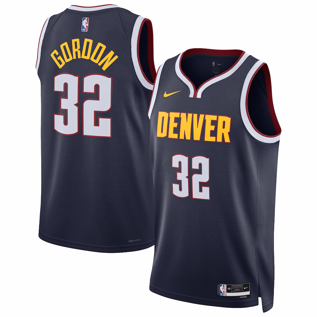 Unisex Denver Nuggets Aaron Gordon Nike Navy Swingman Jersey - Icon Edition