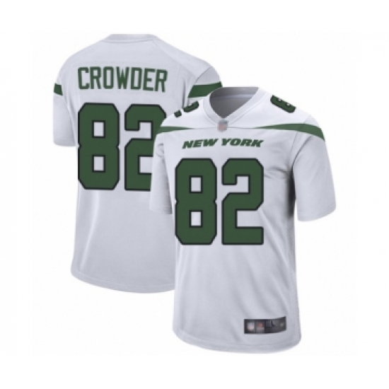 Men's New York Jets #82 Jamison Crowder Game White Football Jersey - Ujersey