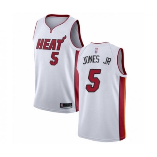 Women's Miami Heat #5 Derrick Jones Jr Swingman White Basketball Jersey - Association Edition - Ujersey