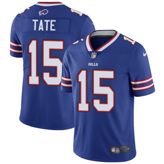 Men's Nike Buffalo Bills #15 Brandon Tate Royal Blue Team Color Vapor Untouchable Limited Player NFL Jersey