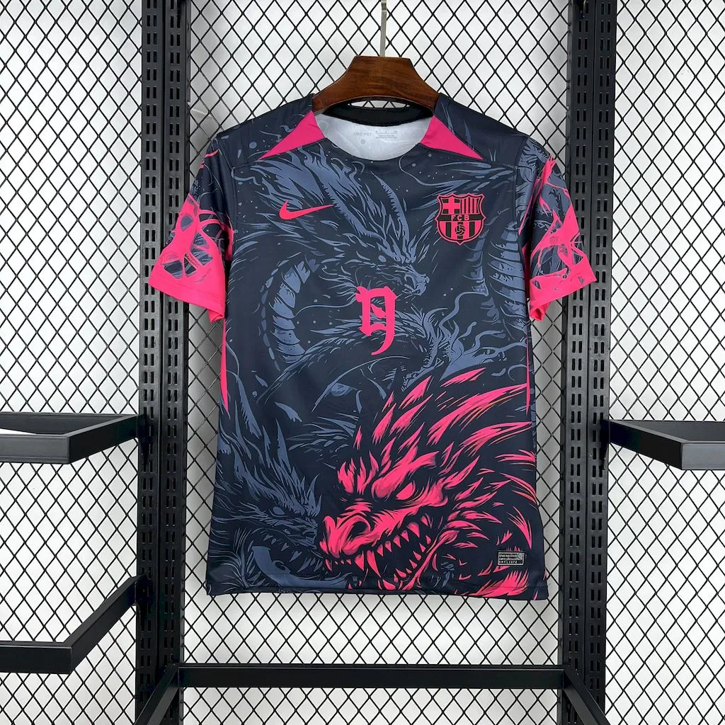Barcelona Soccer Jersey Dragon Special Edition Custom Shirt 2025/26 - ujerseystore
