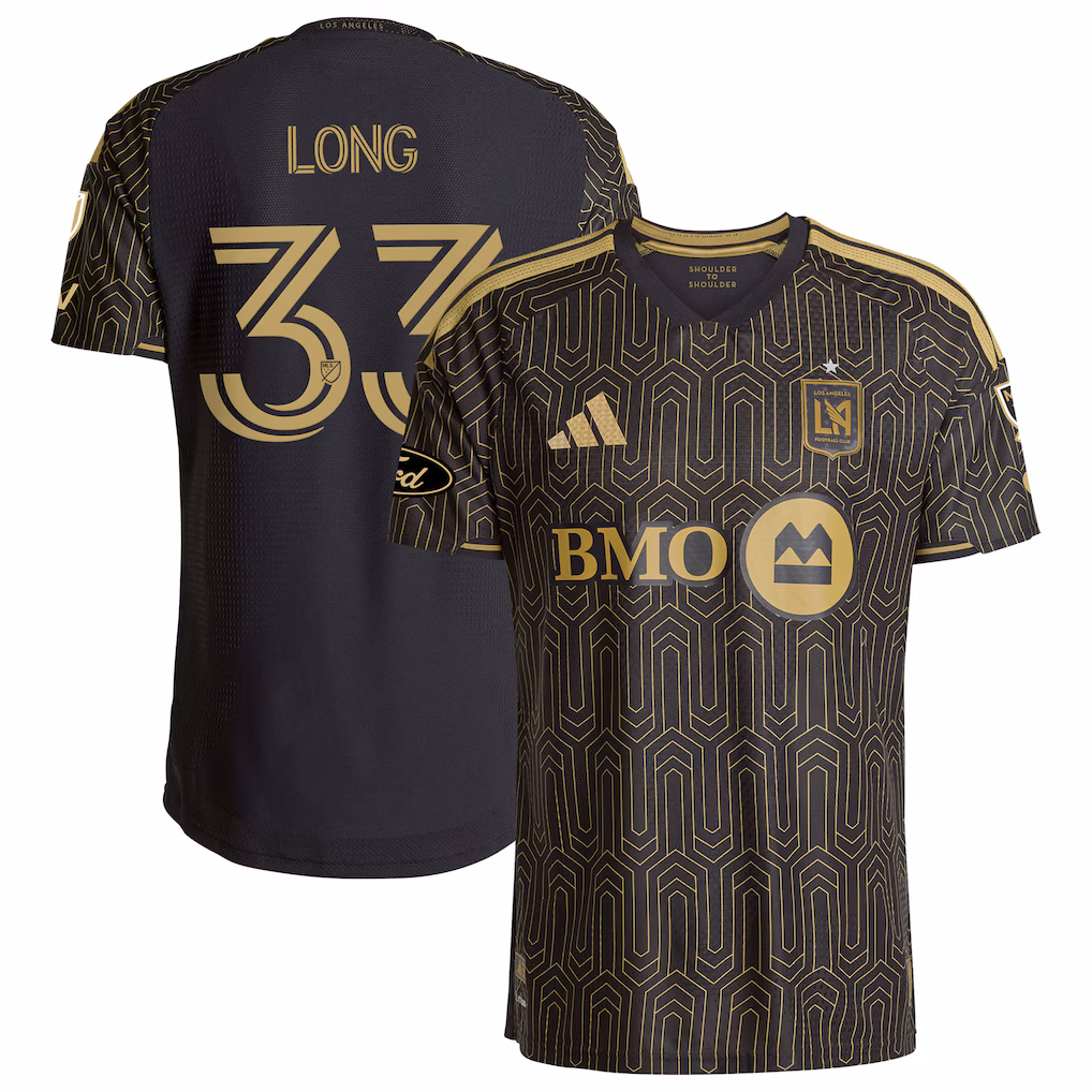 Men's LAFC Aaron Long adidas Black 2026 Primary Kit On-Field Authentic Jersey - Ujersey NHL
