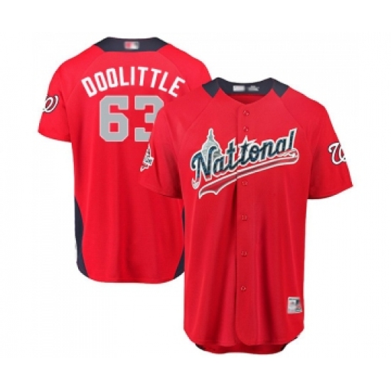 Youth Washington Nationals #63 Sean Doolittle Game Red National League 2018 Baseball All-Star Baseball Jersey - Ujersey
