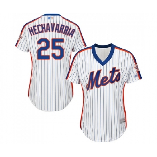 Women's New York Mets #25 Adeiny Hechavarria Authentic White Alternate Cool Base Baseball Jersey - Ujersey