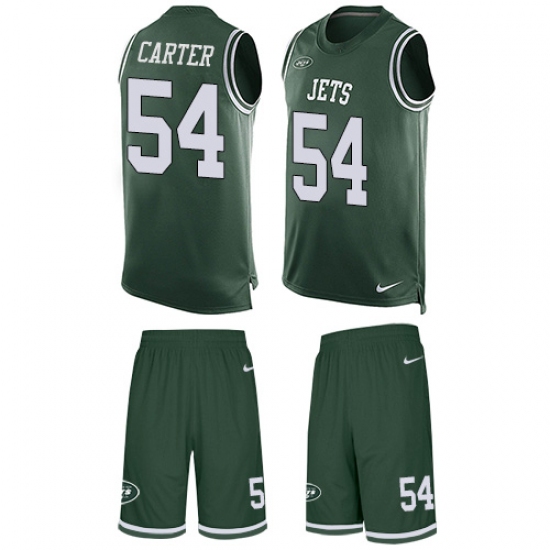 Men's Nike New York Jets #54 Bruce Carter Limited Green Tank Top Suit NFL Jersey - Ujersey