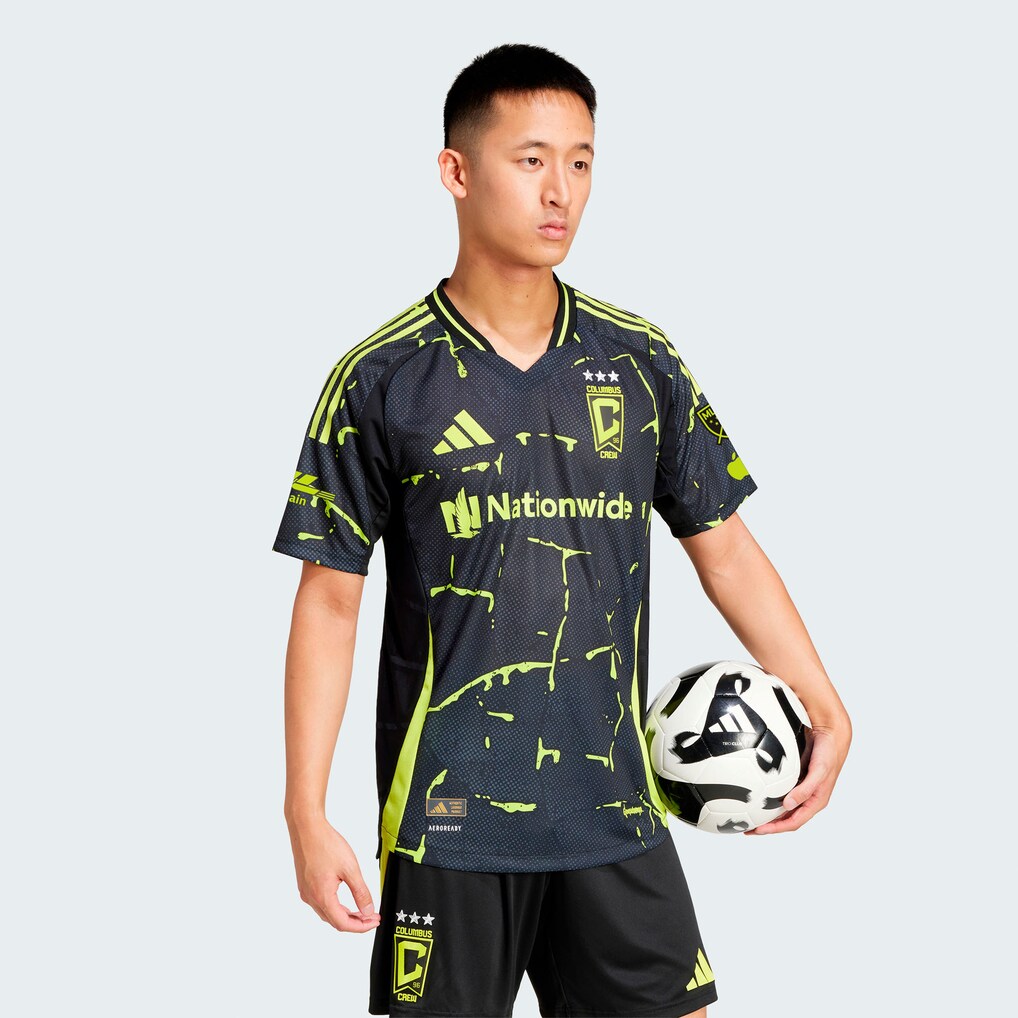 Men's Columbus Crew adidas Black 2025 The Goosebumps Kit Authentic Jersey - Ujersey