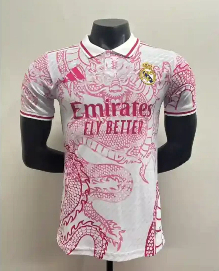 Real Madrid Soccer Jersey Pink Dragon Special Edition Shirt 2025/26 - Ujersey NHL