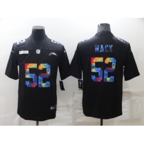 Men's Los Angeles Chargers #52 Khalil Mack Black Crucial Catch Limited Stitched Jersey - Ujersey