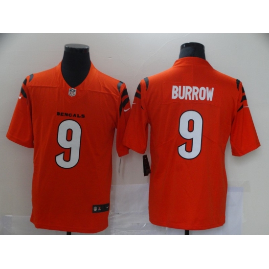 Men's Cincinnati Bengals #9 Joe Burrow Nike Orange Alternate Vapor Limited Jersey - Ujersey
