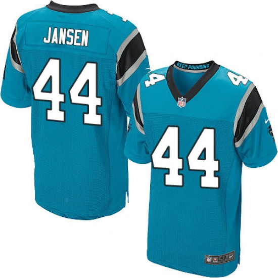 Men's Nike Carolina Panthers #44 J.J. Jansen Elite Blue Alternate NFL Jersey - Ujersey
