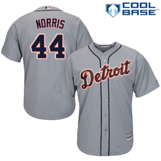 Men's Majestic Detroit Tigers #44 Daniel Norris Replica Grey Road Cool Base MLB Jersey - Ujersey