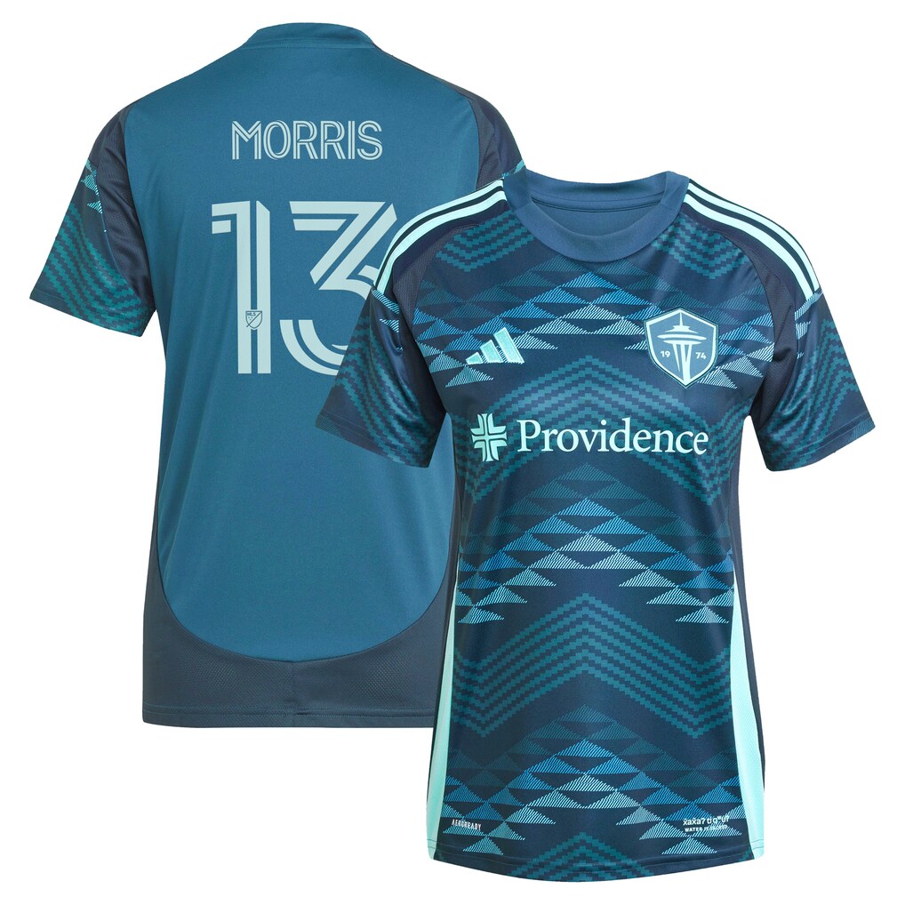 Women's Seattle Sounders FC Jordan Morris adidas Blue 2025 The Salish Sea Kit Replica Player Jersey - Ujersey