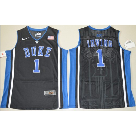 Duke Blue Devils #1 Kyrie Irving Black Basketball Stitched NCAA Jersey - Ujersey
