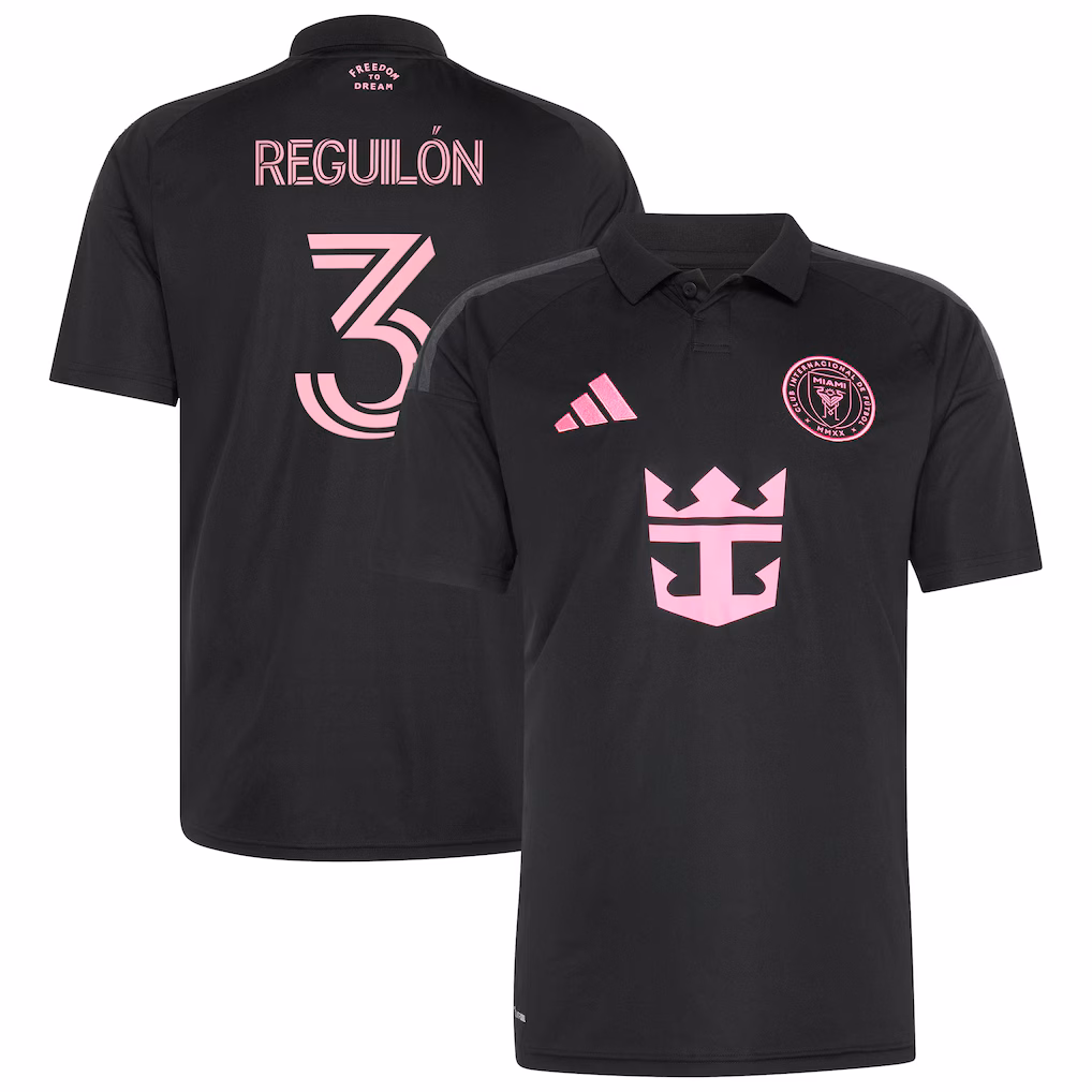Men's Inter Miami CF Sergio Reguilón adidas Black 2026 Presagio Replica Jersey - ujerseystore