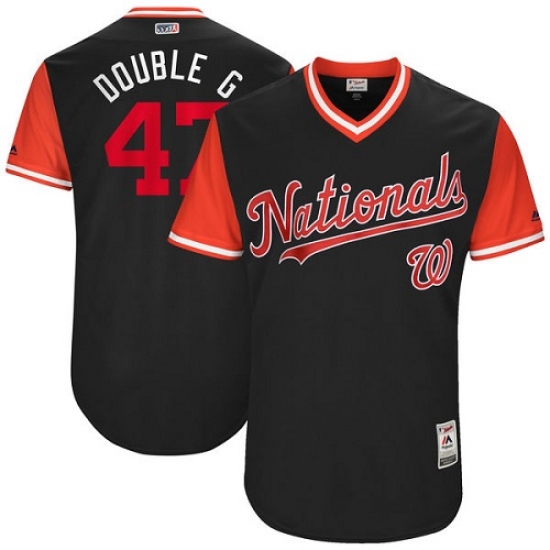 Men's Majestic Washington Nationals #47 Gio Gonzalez 