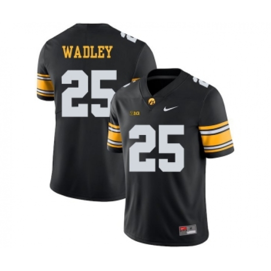 Iowa Hawkeyes 25 Akrum Wadley Black College Football Jersey - Ujersey