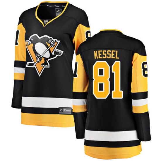 Women's Pittsburgh Penguins #81 Phil Kessel Fanatics Branded Black Home Breakaway NHL Jersey - Ujersey
