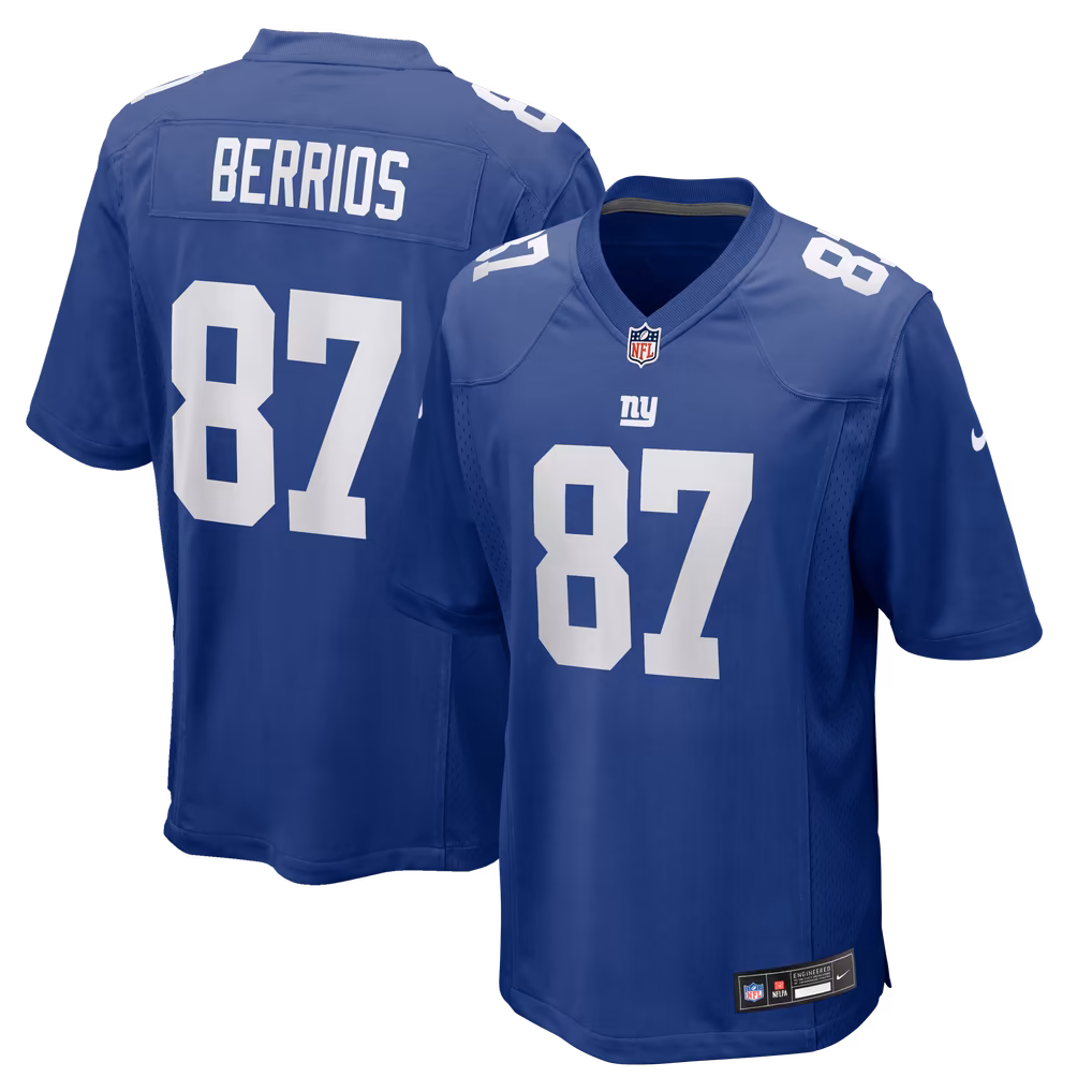 Men's New York Giants Braxton Berrios Nike Royal Team Game Jersey