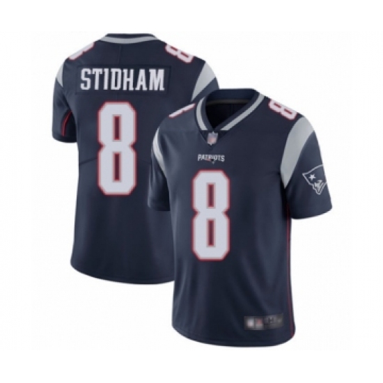 Youth New England Patriots #8 Jarrett Stidham Navy Blue Team Color Vapor Untouchable Limited Player Football Jersey - Ujersey