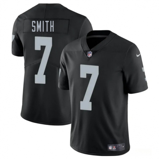Men's Las Vegas Raiders #7 Geno Smith Black 2025 Vapor Football Stitched Jersey - Ujersey