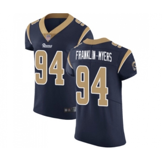 Men's Los Angeles Rams #94 John Franklin-Myers Navy Blue Team Color Vapor Untouchable Elite Player Football Jersey - Ujersey