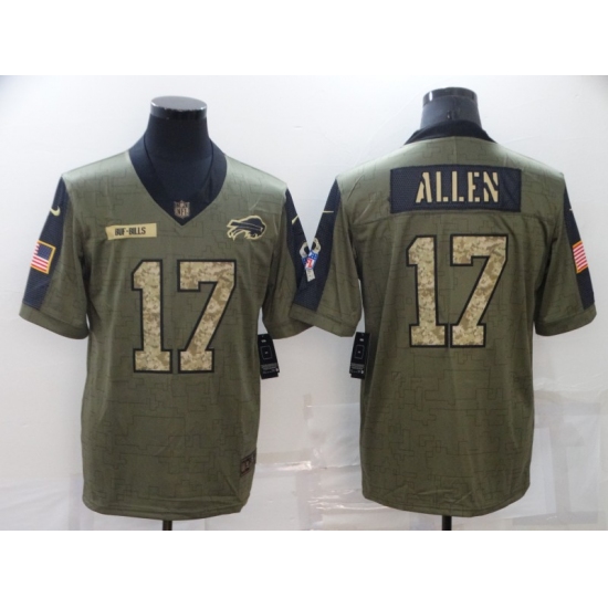 Men's Buffalo Bills #17 Josh Allen Nike Camo 2021 Salute To Service Limited Player Jersey - Ujersey