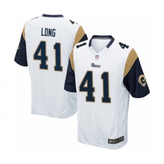 Men's Los Angeles Rams #41 David Long Game White Football Jersey - Ujersey