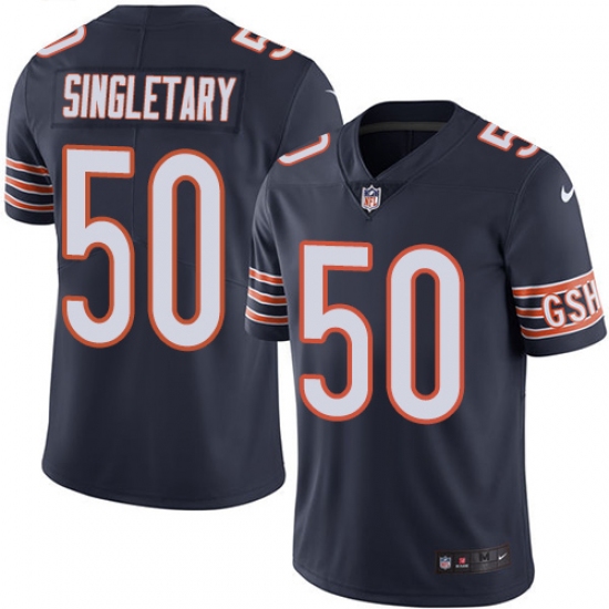Youth Nike Chicago Bears #50 Mike Singletary Elite Navy Blue Team Color NFL Jersey - Ujersey