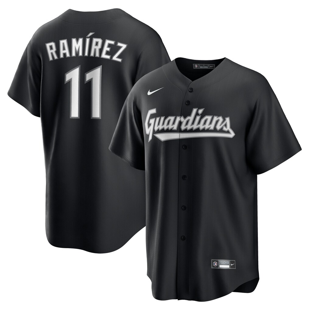 Men's Cleveland Guardians José Ramírez Nike Black  Replica Player Jersey - Ujersey NHL