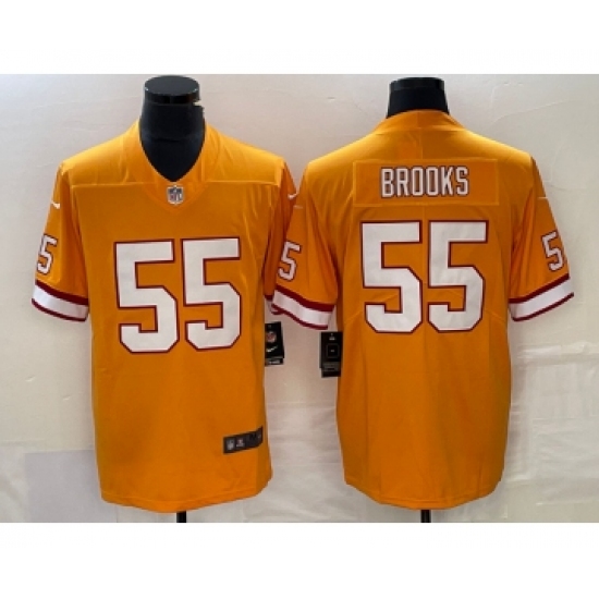 Men's Nike Tampa Bay Buccaneers #55 Derrick Brooks Yellow Limited Stitched Throwback Jersey - Ujersey
