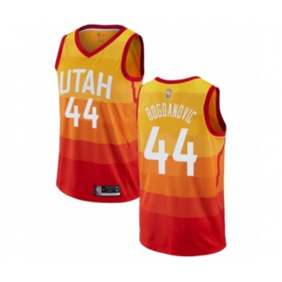 Women's Utah Jazz #44 Bojan Bogdanovic Swingman Orange Basketball Jersey - City Edition - Ujersey