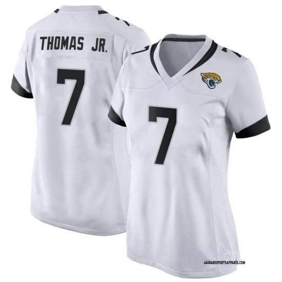 Women Jacksonville Jaguars #7 Brian Thomas Jr White 2024 Draft F U S E Vapor Untouchable Limited Stitched Jersey - Ujersey
