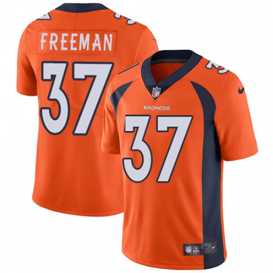Youth Nike Denver Broncos #37 Royce Freeman Orange Team Color Vapor Untouchable Limited Player NFL Jersey - Ujersey