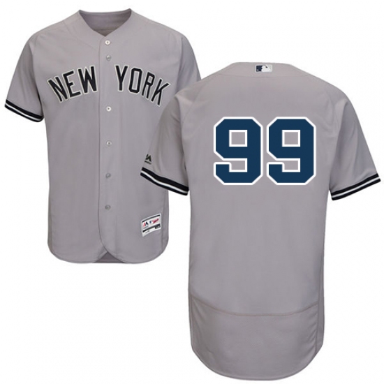 Men's Majestic New York Yankees #99 Aaron Judge Grey Flexbase Authentic Collection MLB Jersey - Ujersey