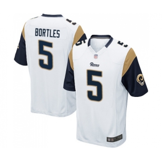 Men's Los Angeles Rams #5 Blake Bortles Game White Football Jersey - Ujersey