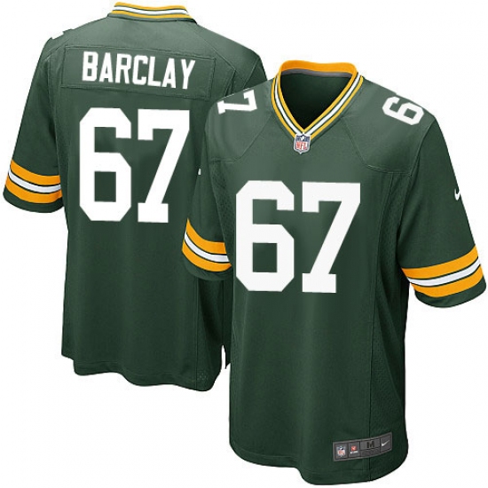 Men's Nike Green Bay Packers #67 Don Barclay Game Green Team Color NFL Jersey - Ujersey