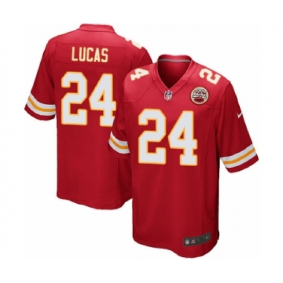Men's Nike Kansas City Chiefs #24 Jordan Lucas Game Red Team Color NFL Jersey - Ujersey