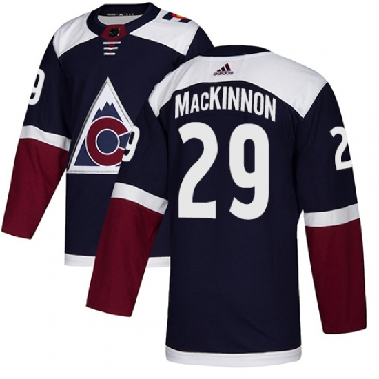 Men's Adidas Colorado Avalanche #29 Nathan MacKinnon Authentic Navy Blue Alternate NHL Jersey - Ujersey