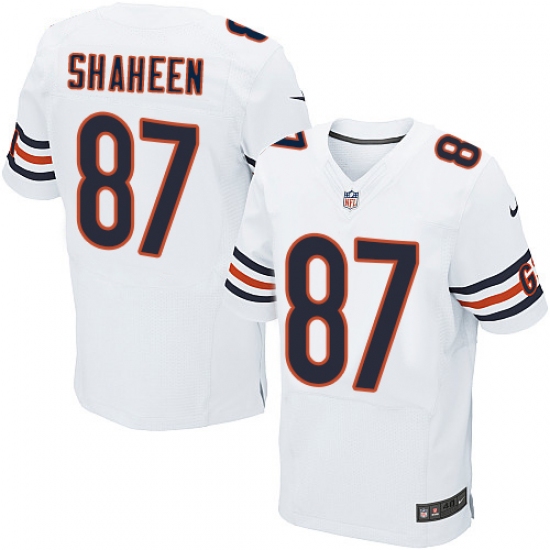 Men's Nike Chicago Bears #87 Adam Shaheen Elite White NFL Jersey - Ujersey