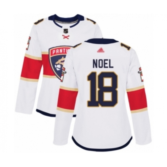 Women's Florida Panthers #18 Serron Noel Authentic White Away Hockey Jersey - Ujersey