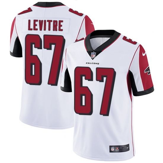 Men's Nike Atlanta Falcons #67 Andy Levitre White Vapor Untouchable Limited Player NFL Jersey - Ujersey